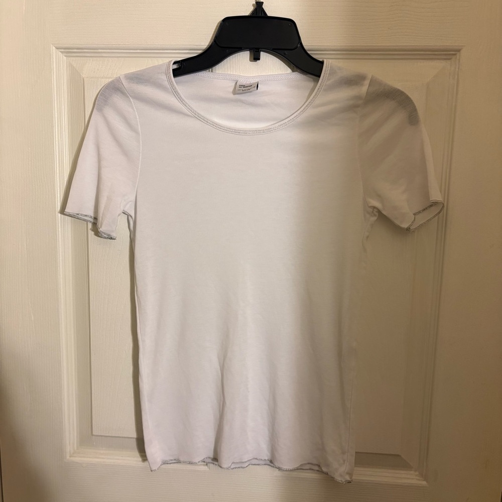 ZARA White Short Sleeve T-Shirt